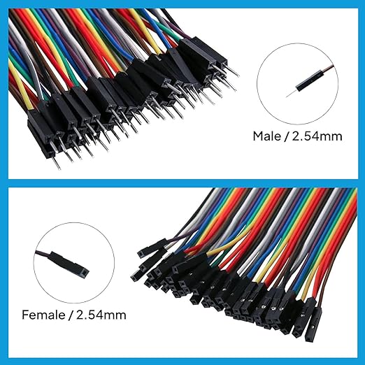 240pcs Dupont Wire Kit, 10cm and 20cm Jumper Cables, 40-Pin M-F/M-M/F-F - Image 6