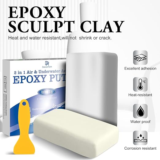 Epoxy Putty - 12oz 2 Part Strong Formula, Ceramic Repair - Image 2