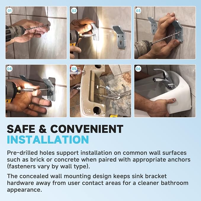 1224196 Wall Mount Sink Hanger Kit Compatible - Image 5
