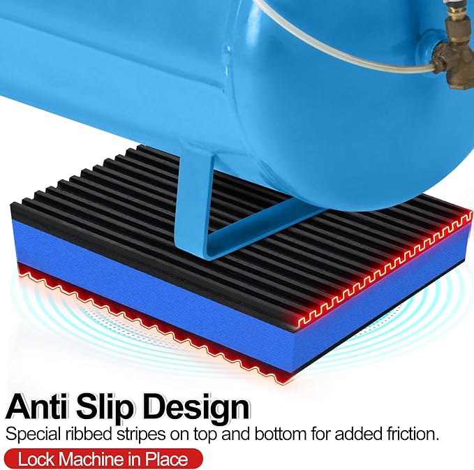 8 Pack Anti Vibration Pads for Washing Machine 3"x3"x7/8", Sound Isolation - Image 4