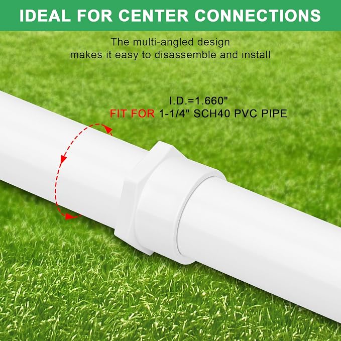 6Pack 1-1/4" PVC Male Adapter Pipe Fittings Furniture Grade SCH40 2-Way 1.25" - Image 3