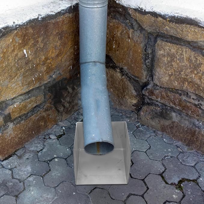 Toyvian Stainless Steel Downspout Water Control Rainwater Drain Extension | - Image 5