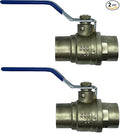 1-1/2" Sweat Solder C X C Ball Valve Full Port Water Stop Shut Off, Heavy Duty by EZ-FLUIDPlumbingProducts