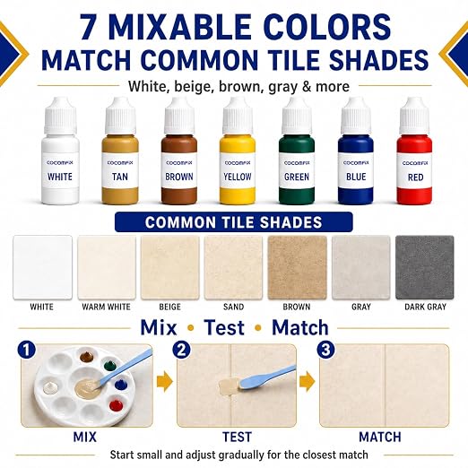 Tile Repair Kit, Ceramic & Porcelain Tile Chips & Cracks Repair-Color Match | - Image 3