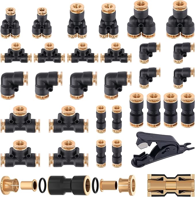 CheeMuii 31 PCS DOT Air Line Fittings Kit 1/4 3/8 Quick Connect Air Fitting | by CheeMuii