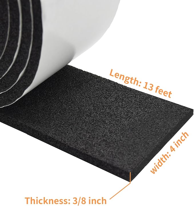 DOBTIM Pipe Insulation Foam Wrap Tape, Self Adhesive - Image 2