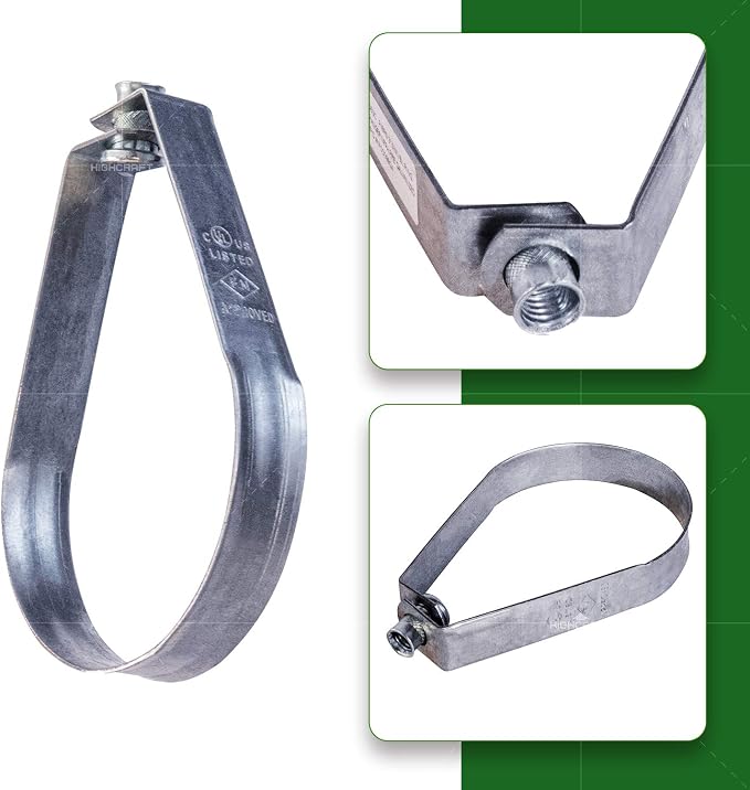HIGHCRAFT ITSO-HQ06 Swivel Loop Pipe Hanger, Pre-Galvanized Steel, 6 in - Image 2