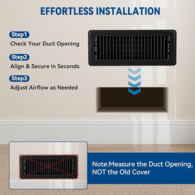 4" x 10" Floor Register Vent Covers 6-Pack - Image 7