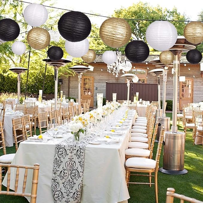 Paper Lanterns Decorative, Round Hanging Paper Lanterns Decorations - Image 4