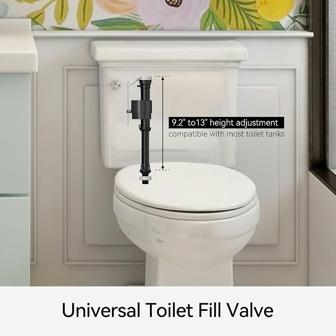 R&T Toilet Fill Valve A1320, Toilet Repair Kit Inside Tank, Universal Toilet - Image 5