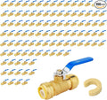 3/4" Ball Valves, 100 Pack Push Fit Shut Off Valves by Unknown