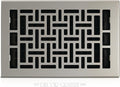 Decor Grates AJH610-NKL Oriental Floor Register, 6-Inch by 10-Inch, Brushed by DecorGrates