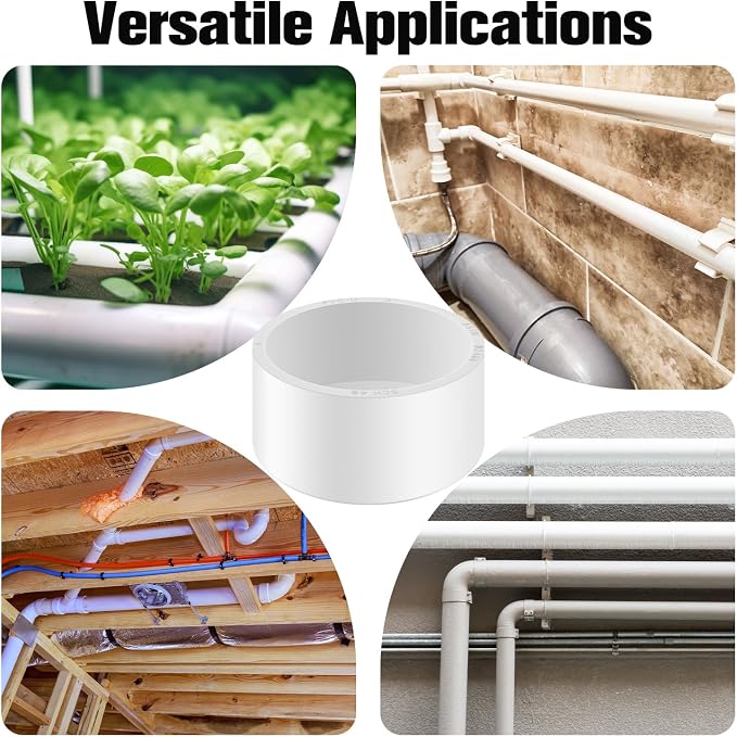 4 Packs 3 Inch PVC Pipe End Cap, Fits 3.5" OD Schedule 40 Furniture Grade - Image 5