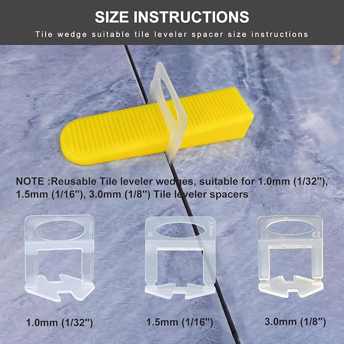 Tile Leveling Wedges 1260 pieces Reusable Tile Leveler System - Image 4