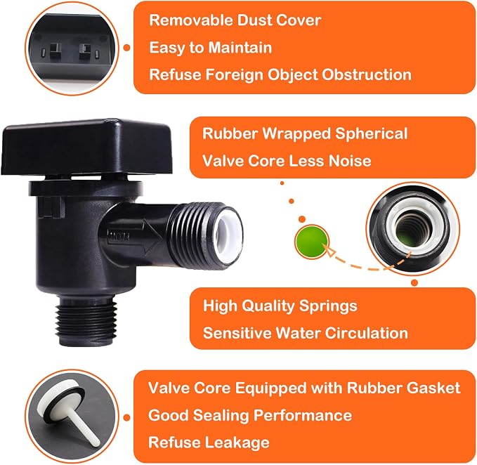 RV Vacuum Breaker Check Valve, 571-VAC-CHK-A Camper RV Black Tank Check Valve - Image 4