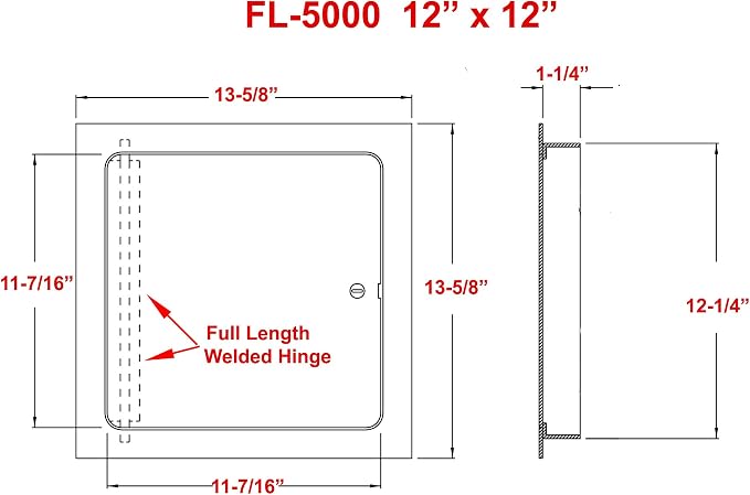 Premier Flush Access Panel, 5000 Series, Keyed Latch - Image 4