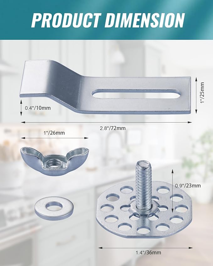 Undermount Sink Clips 10 Pack, Sink Supporting Brackets Mounting Clamp - Image 5
