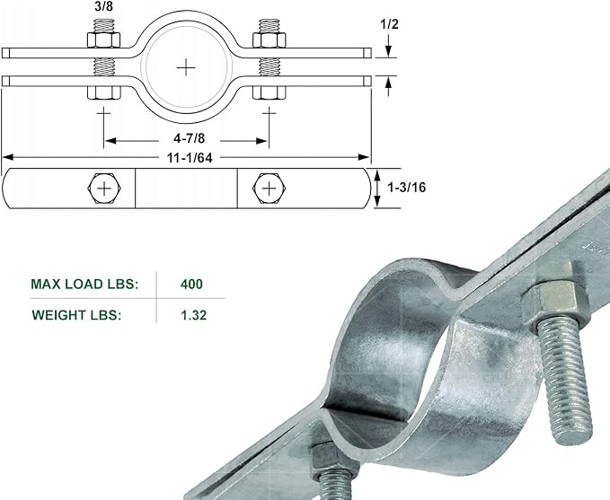 Highcraft DMST-H212 Riser Clamp; Vertical Pipe Hanger - Image 8