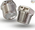2 Pcs 304 Stainless Steel 1/2" Male to 1/4" Female Reducer Bushing, 1/2 Inch by PipeFloProonline