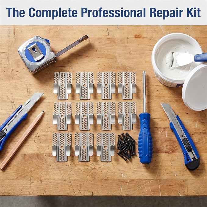 Drywall Fasteners, Drywall Repair Clips 1/2" and 5/8" Kit, Stainless Steel Wall - Image 4