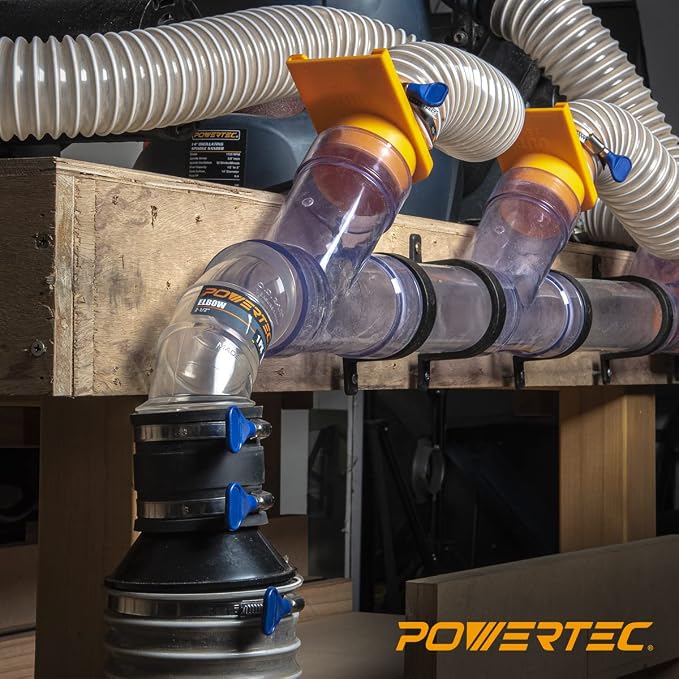 POWERTEC 70337-P4 2-1/2" Dust Control Flex Cuff w/Adjustable Key Hose Clamps - Image 6