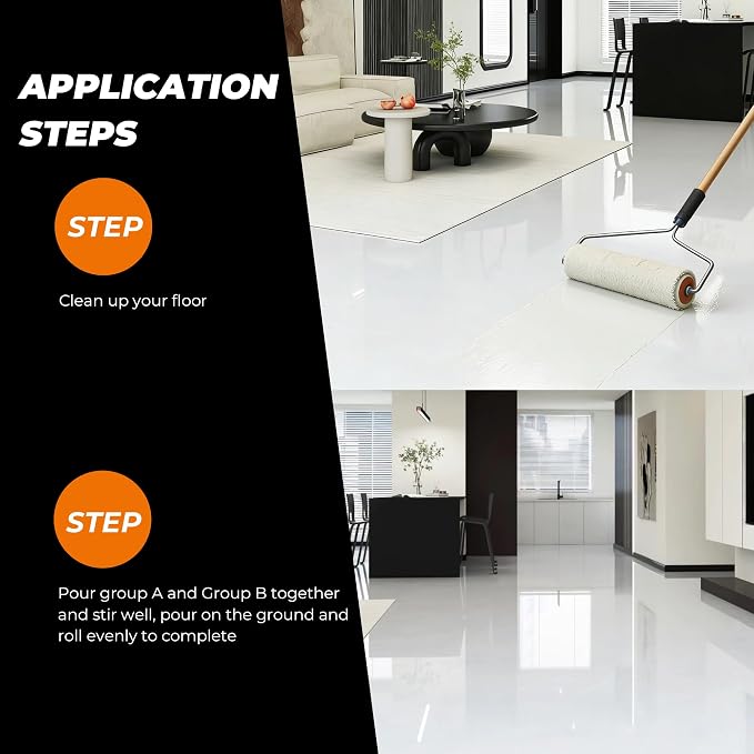 Floor Paint, Indoor Epoxy Floor Coating, 1 Gallon, Household Tile Color - Image 2