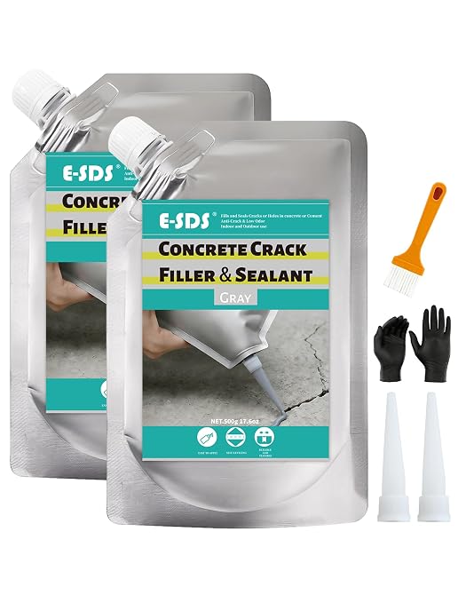 E-SDS Cement Crack Filler Self-Leveling, 2.2LB Concrete Repair Sealant | High by E-SDS
