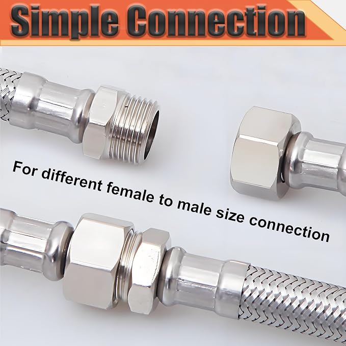 3/4" NPT Male to 1/4" NPT Female Reducer Bushing, 304 Stainless Steel Pipe Hex - Image 4