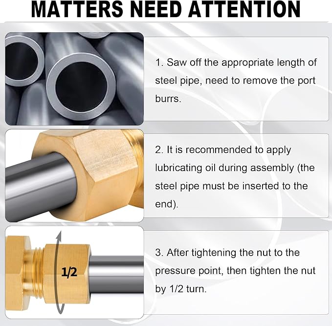 ChillWaves Brass Compression Tube Fitting, 1/8" OD x 1/8" NPT Female - Image 4