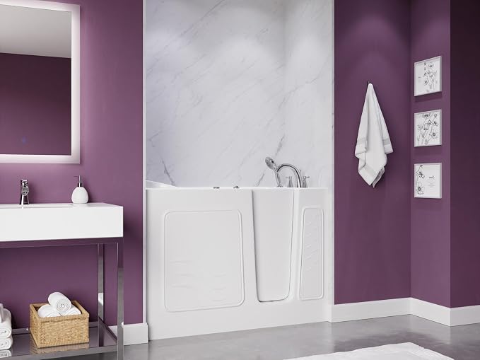 ANZZI Walk In Tub, 26 X 53 In, Right Drain, 15 Whirlpool Jets, Inline | Slip - Image 5