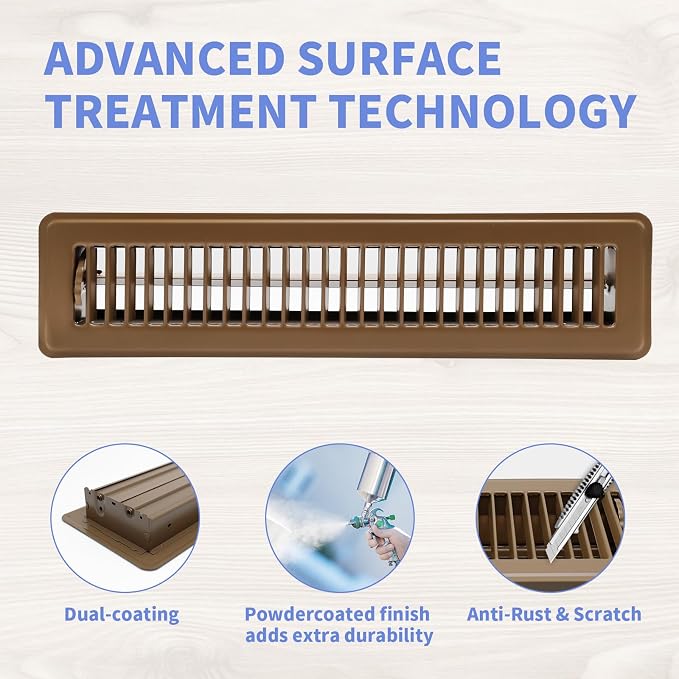 Howeall 2x14 Inch Floor Register 2 Pack - Image 3