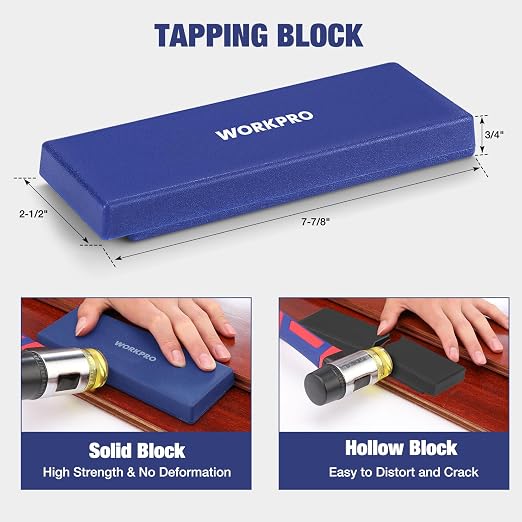 WORKPRO Laminate Flooring Installation Kit, Knee Pads, Heavy Duty Pull Bar - Image 4