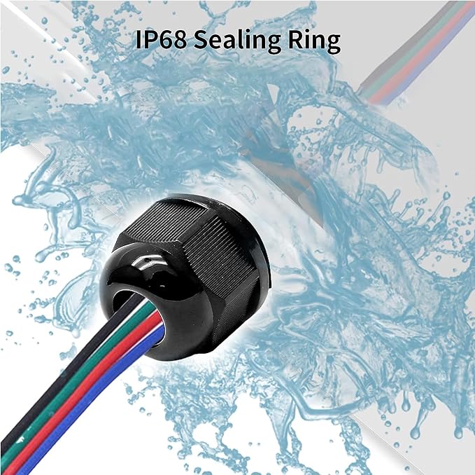 Bonsicoky 10 Pcs 1/4" NPT Nylon Cable Glands, IP68 Waterproof Adjustable Cord - Image 4