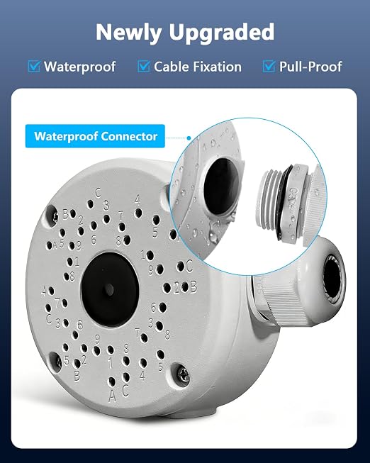 Metal Aluminum IP66 Waterproof Bullet Security Camera Junction Box - Image 2