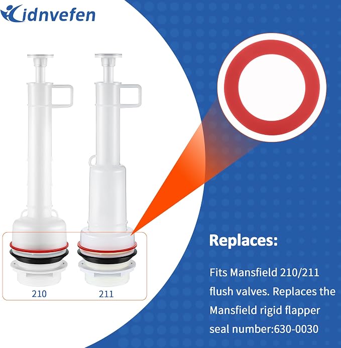 Flush Valve Seal for Mansfield 210/211 Flush Valve, Upgraded Silicone Material - Image 2