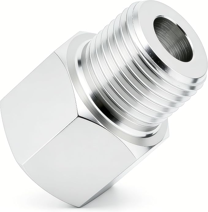 304 Stainless Steel M16*1.5 Female Thread x 1/4" NPT Male Adapter Metric by Unknown