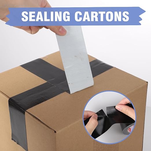 3Pack Black Duct Tape 2IN x 132Yd Total Heavy Duty Waterproof Tape | 8.27Mil - Image 6