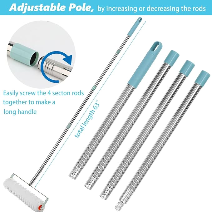 Self Leveling Tools Kit Spiked Roller 20 in 9 inch Epoxy Roller Spike Shoes - Image 5