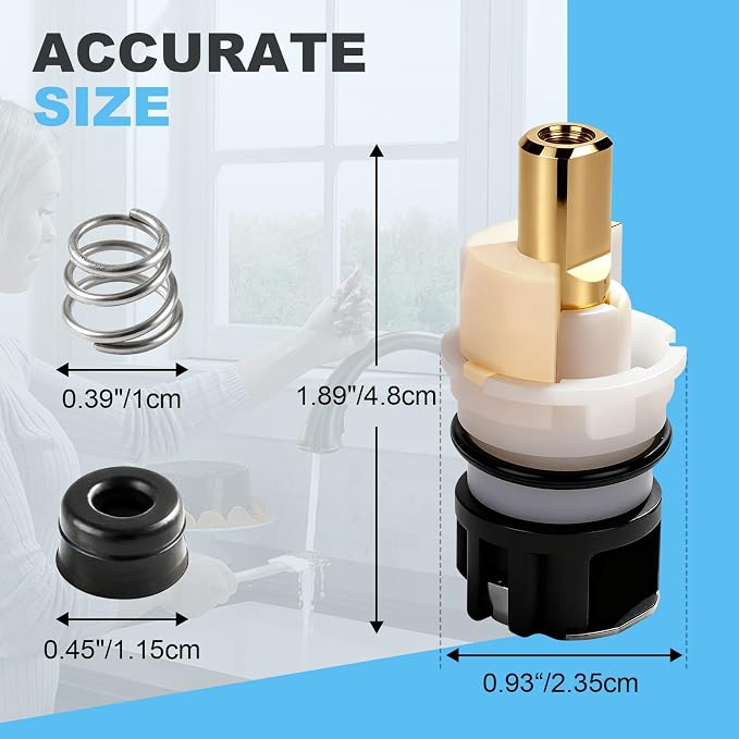 2 Pack RP25513 Faucet Cartridge Fits Delta 2 Handle Faucet Repair Kit | Faucet - Image 2