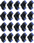 1/4" Od Air Line Elbow Union, Push To Connect Air Fittings, Push Elbow Push Air by ROZESAZZ
