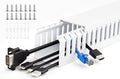 2" H x 2" W Cable Raceway, 66in Under Desk Wire Management Channel, 16.5in Each by ZhiYo