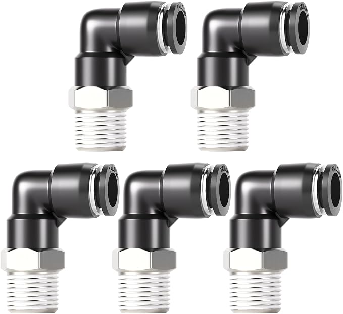 TAILONZ 12mm x 1/2" NPT Push to Connect Elbow Fitting 5pcs | Copper&Plastic - Image 7