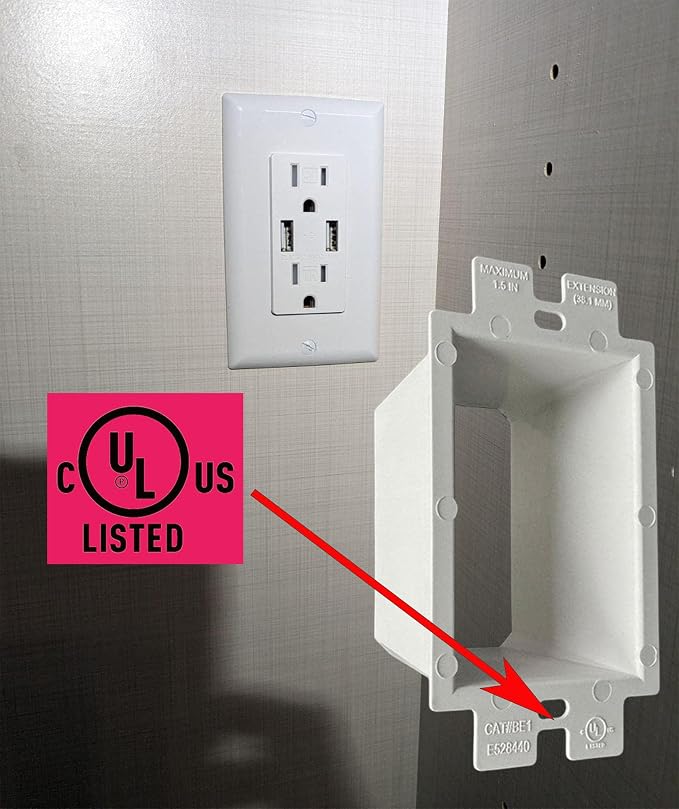 iMBAPrice BE1-25 Electrical Box Extender, 25 Pack | UL Listed, 1-Gang - Image 6
