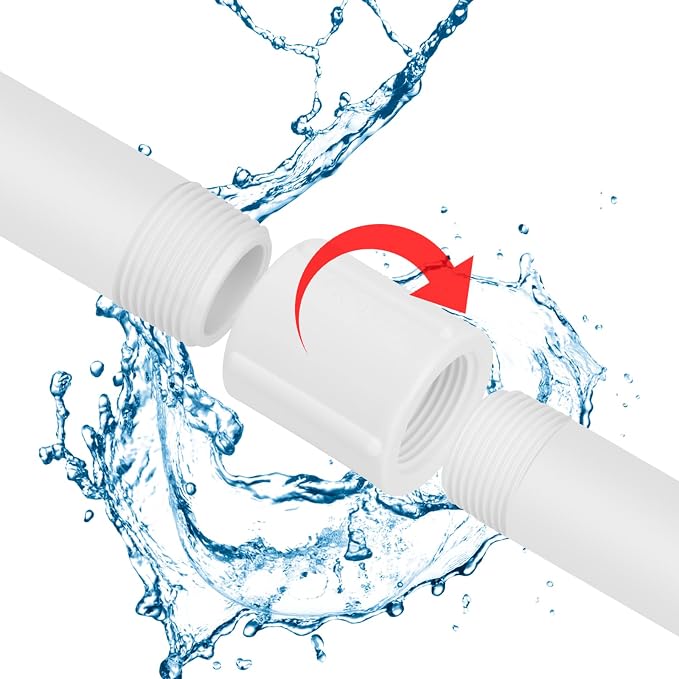 10Pack 3/4" Double Female Thread PVC Pipe Coupling Adapter Pipe Fitting - Image 6