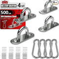 304 Stainless Steel Pad Eye Snap Hook, M5 Ceiling Hook 500Lb, Yoga Gym Equipment by Sprookber