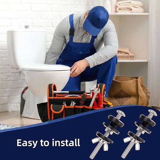 2 Pcs Toilet Tank Bolts Replacement Kit Toilet Tank to Bowl Bolts Heavy Duty - Image 3
