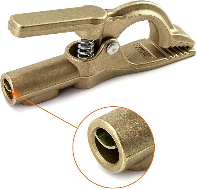QWORK Welding Bronze Ground Clamp, 1.6 Pounds and 500A, 1 piece - Image 3