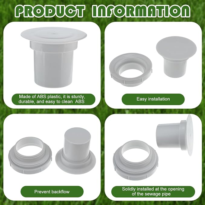 Novabright 3 x 4 Inches Sewer Cleanout Relief Valve White PVC Relief Valve - Image 3