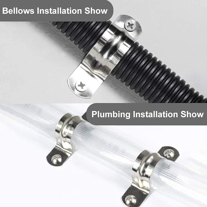10 Pcs 2inch Rigid Pipe Strap, Two Hole Stainless Steel Strap U Bracket - Image 7