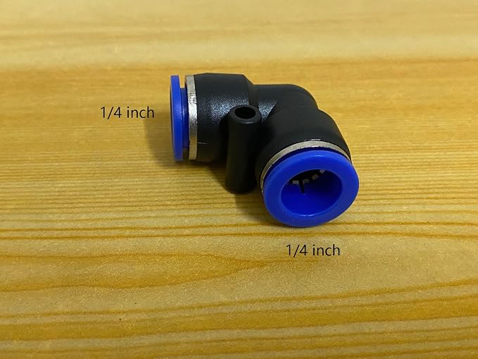 1/4" Od Air Line Elbow Union, Push To Connect Air Fittings, Push Elbow Push Air - Image 2